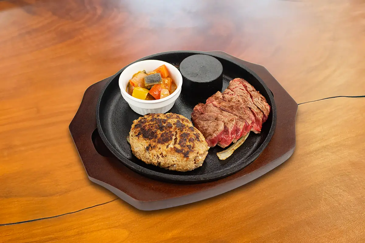 GYU-YAハンバーグ&氷見牛モモステーキ コンボランチ