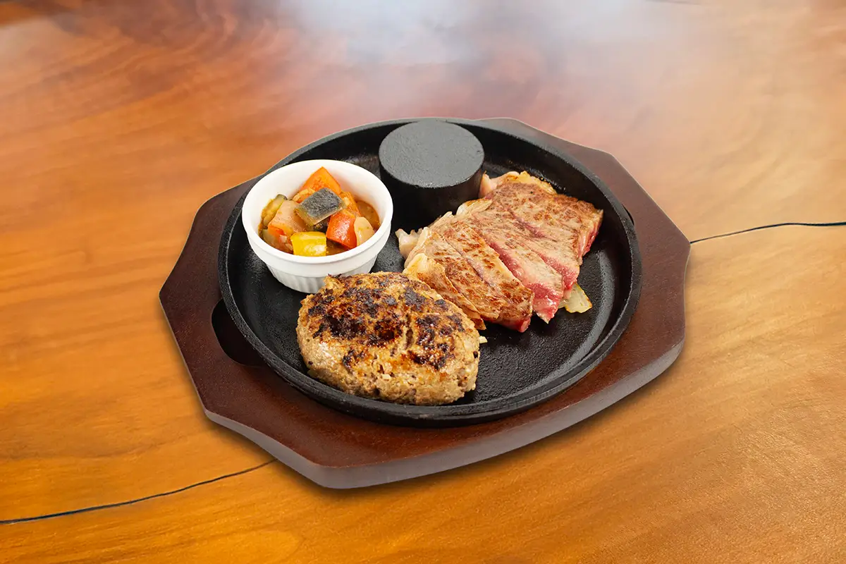 GYU-YAハンバーグ&サーロインステーキ コンボランチ