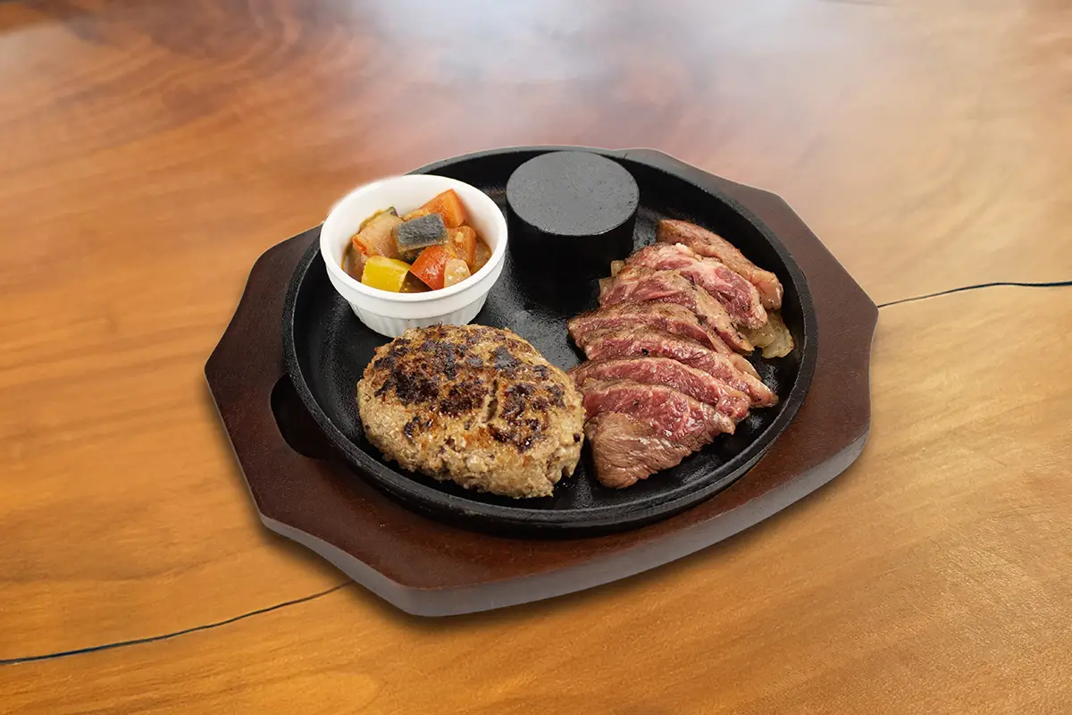 GYU-YAハンバーグ&ハラミステーキ コンボランチ